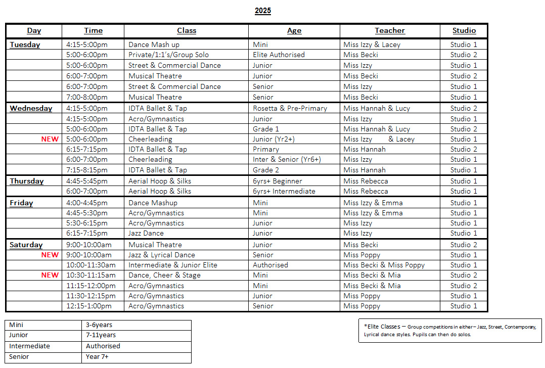 2025Timetable